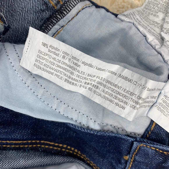 ZARA NWT embroidered jeans raw hem size 0 - Picture 9 of 14